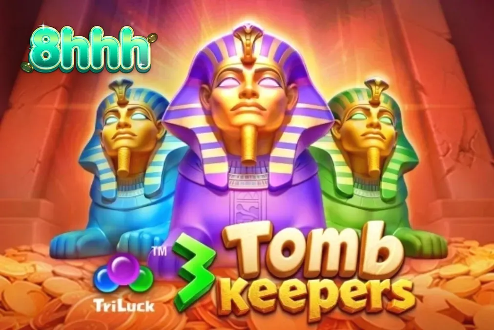 Tampilan visual slot 3 Tomb Keepers dengan tema makam Mesir Kuno